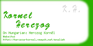 kornel herczog business card