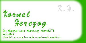 kornel herczog business card